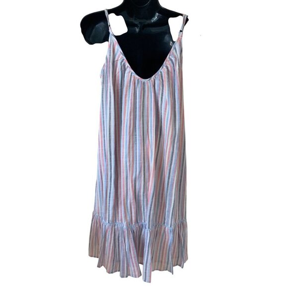 Sundry dress  size Large multi  striped cotton elastin  37' long  made in India - Picture 3 of 5